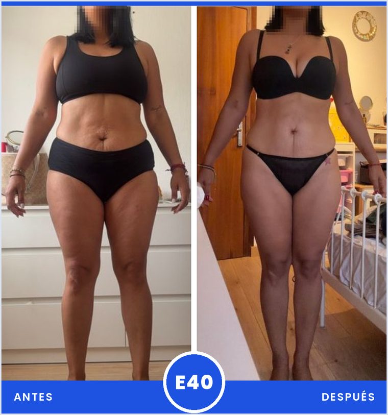 Antes y despues de una clienta del programa
