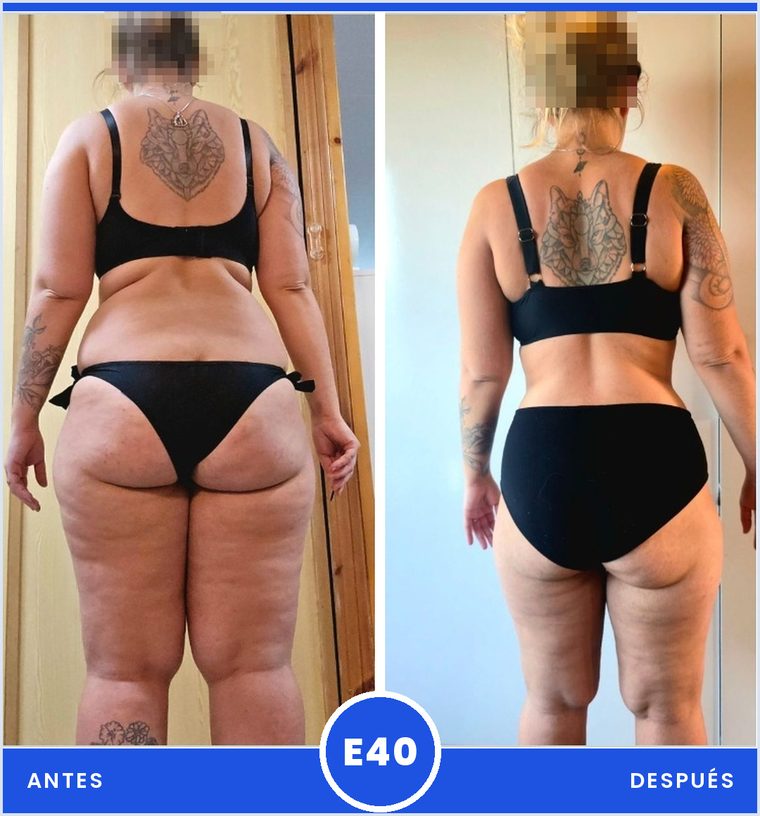Antes y despues de una clienta del programa